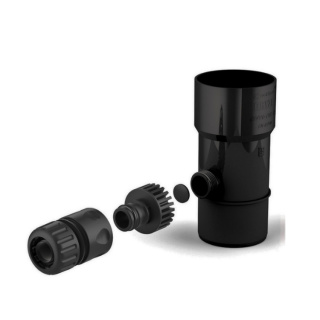 BRYZA Odzyskiwacz wody deszczowej PVC / 90mm + końcówki Czarny (RAL 9005)