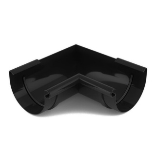 BRYZA PVC Narożnik 125mm / WEWNĘTRZNY (kąt 90°) Czarny (RAL 9005)