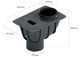BRYZA PVC Osadnik 110mm Czarny (RAL 9005)