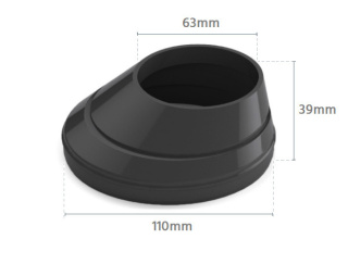 BRYZA PVC Redukcja 110/63mm (do osadnika) Czarny (RAL 9005)