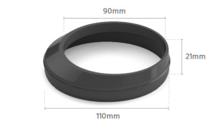 BRYZA PVC Redukcja 110/90mm (do osadnika) Czarny (RAL 9005)