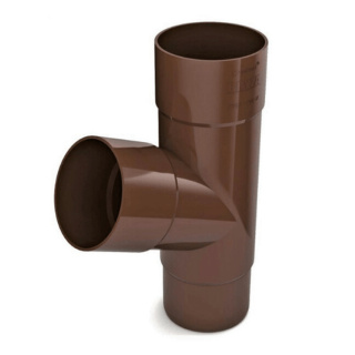 BRYZA PVC Trójnik 90/90/90mm (kąt 67,5°) Brąz (RAL 8017)