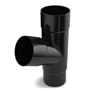 BRYZA PVC Trójnik 90/90/90mm (kąt 67,5°) Czarny (RAL 9005)