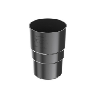 BRYZA PVC Złączka rury 90mm (mufa) Grafit (RAL 7021)