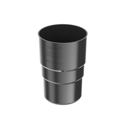 BRYZA PVC Złączka rury 90mm (mufa) Grafit (RAL 7021)