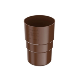 BRYZA PVC Złączka rury 90mm (mufa) Brąz (RAL 8017)