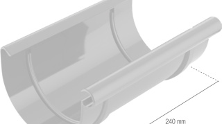 Bryza PVC Złączka rynny 125 mm Grafit