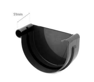 Bryza PVC Denko lewe 125 mm Brąz (RAL 8017)