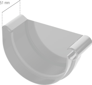 Bryza PVC Denko lewe 125 mm Grafit