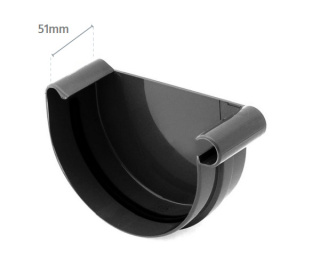 Bryza PVC Denko prawe 125 mm Brąz (RAL 8017)
