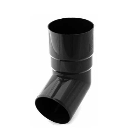 Bryza PVC Kolano / Wylewka 90mm kąt 67,5° Czany (RAL 9005) Bryza PVC Kolano / Wylewka 90mm kąt 67,5° Czany (RAL 9005)