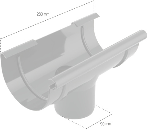 Bryza PVC Lej spustowy / 125 / 90 mm Grafit Bryza PVC Lej spustowy / 125 / 90 mm Grafit