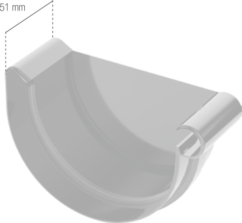 Bryza PVC Denko prawe 125 mm Grafit Bryza PVC Denko prawe 125 mm Grafit