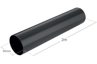 Bryza PVC Rura Spustowa 2 mb 90 mm Brąz (RAL 8017)