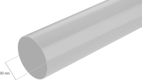 Bryza PVC Rura Spustowa 1 mb 90 mm Grafit Bryza PVC Rura Spustowa 1 mb 90 mm Grafit