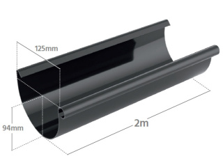 Bryza PVC Rynna 2 mb 125 mm Brąz (RAL 8017)
