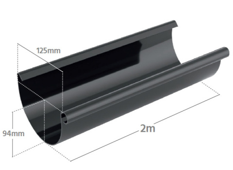 Bryza PVC Rynna 2 mb 125 mm Brąz (RAL 8017) Bryza PVC Rynna 2 mb 125 mm Brąz (RAL 8017)