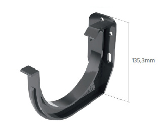 Bryza PVC Uchwyt rynnowy 125 mm Brąz (RAL 8017)