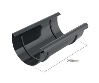 Bryza PVC Złączka rynny 125 mm Brąz (RAL 8017)