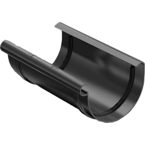 Łącznik / złączka rynny Ø125 mm ProAqua Budmat Czarny (RAL 9005) Łącznik / złączka rynny Ø125 mm ProAqua Budmat Czarny (RAL 9005)