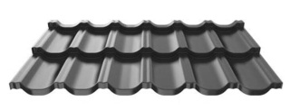 Ruukki Finnera Crown BT Antracyt (Ral 7016) - Blachodachówka - panel