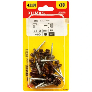 Wkręty Farmerskie 4,8x35 Ocynk Farmery Blister 20szt Bwfdoc-48035 Klimas