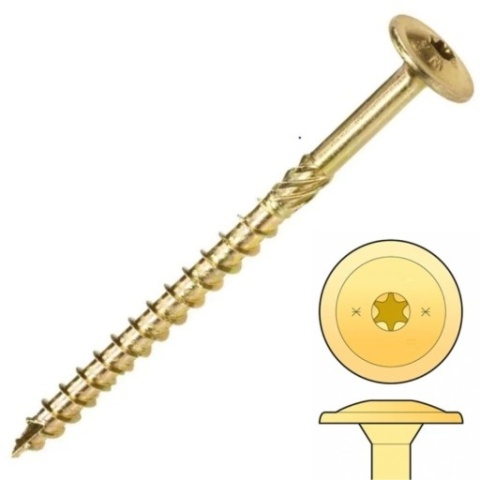 Wkręty ciesielskie do drewna tależowe WKCP 25szt.