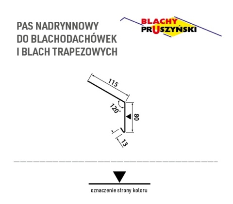 Pas nadrynnowy typ 1 z zaciągiem do blachodachówek i trapezów Pruszyński