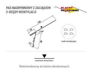 Pas nadrynnowy z zaciągiem 2-rzędy wentylacji Pruszyński